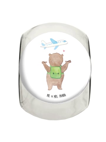 Mr. & Mrs. Panda Bonbonglas Bär Flugzeug ohne Spruch in Weiß
