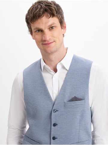 Finshley & Harding Anzugweste Max in hellgrau marine - 0001