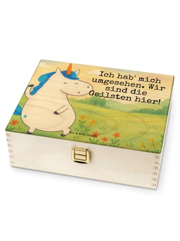 Mr. & Mrs. Panda Teebox Einhorn Mann Design mit Spruch in Weiß