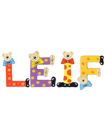 Playshoes Deko-Buchstaben "LEIF" in bunt