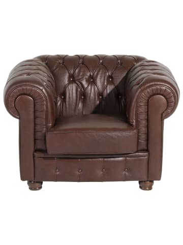 others SESSEL Kalea Bezug Wischleder Buche nussbaum dunkel / braun