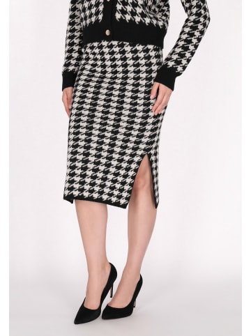 DreiMaster Damen Rock in Schwarz Wollweiss