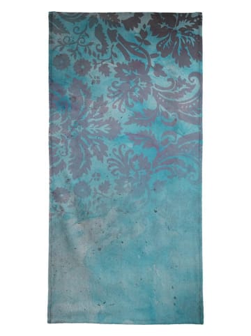 Juniqe Handtuch "Grunge Damask" in Blau & Grau