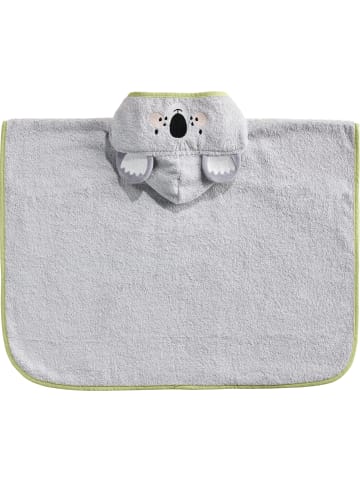 Erwin Müller Frottier Kinder-Poncho mit Kapuze Koala in grau