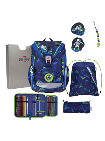 DerDieDas DerDieDas ErgoFlex Light LED Moon Mission Schulranzenset 5-teilig