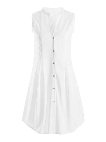 Hanro Ärmelloses Nachthemd Cotton Deluxe 90cm in Weiß