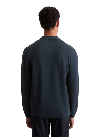 Marc O'Polo Langarm-Poloshirt Piqué regular in dark navy