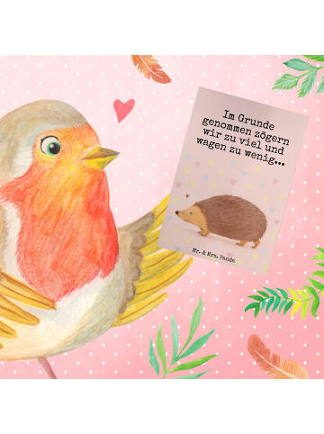 Mr. & Mrs. Panda Glückwunschkarte Igel Herzen Design mit Spruch in Weiß