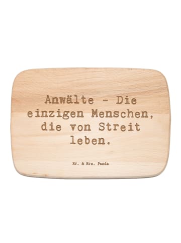 Mr. & Mrs. Panda Holzbrett Spruch Anwalt Streitmacher mit Spruch in Transparent
