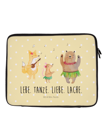 Mr. & Mrs. Panda Notebook Tasche Waldtiere Aloha mit Spruch in Gelb Pastell