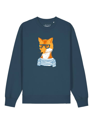 wat? Apparel Sweatshirt Fuchs in Petrol