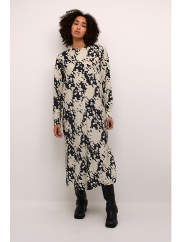 Kaffe Kleid KAlouise Loose fit in Black/Sand Graphic Cloud