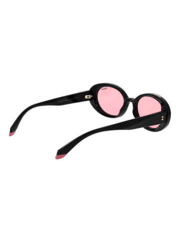 Polaroid Frauen Sonnenbrille Oval Schwarz