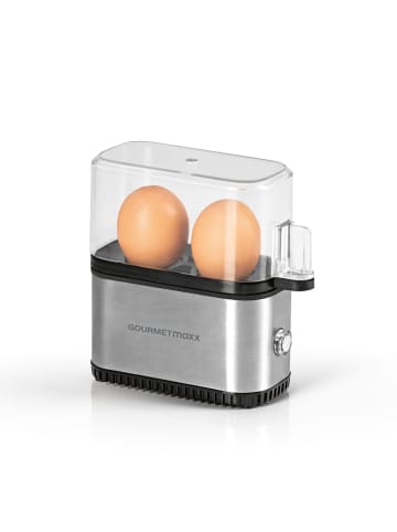 Gourmetmaxx GOURMETmaxx Eierkocher Kompakt 2.0 - schwarz/silber