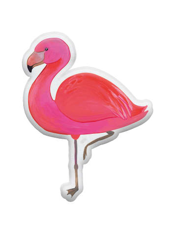 Mr. & Mrs. Panda Kuschelkissen Flamingo Classic ohne Spruch in Weiß