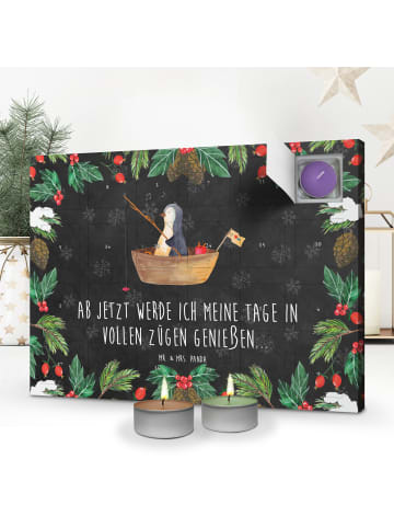 Mr. & Mrs. Panda Adventskalender Pinguin Angelboot mit Spruch in Kreidetafel