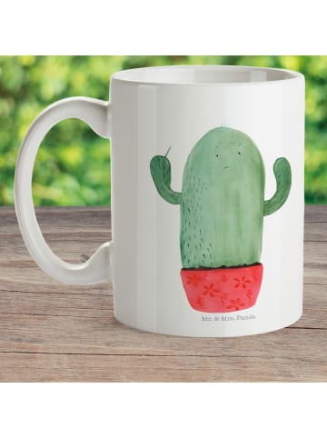 Mr. & Mrs. Panda Mehrwegbecher Kaktus Wut ohne Spruch in Weiß