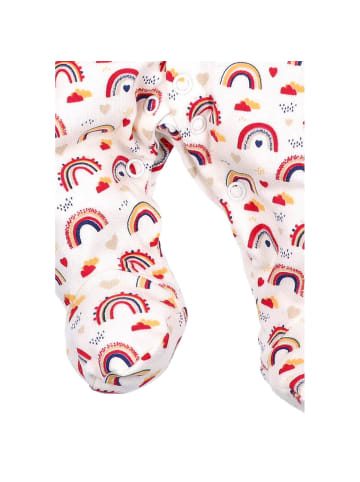 Nini Strampler Regenbogen in weiss