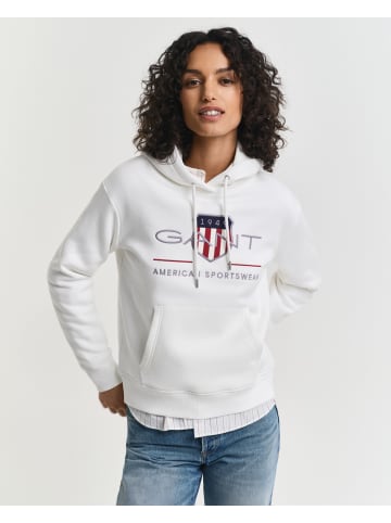 Gant Archive Shield Hoodie in Eggshell