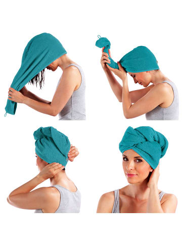 Erwin Müller Frottier Turban 3er-Pack in petrol