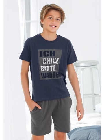 AUTHENTIC LE JOGGER Pyjama in marine-anthrazit