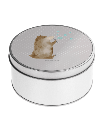 Mr. & Mrs. Panda Dose Bär Seifenblasen ohne Spruch in Grau Pastell