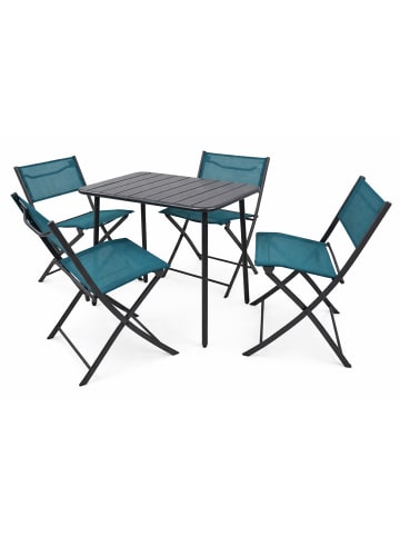 VCM 5 tlg. Bistroset Balkonset Gartenset Sumila 80x55 in Türkis