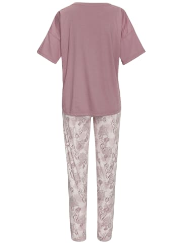 VIVANCE DREAMS Pyjama in mauve-gemustert