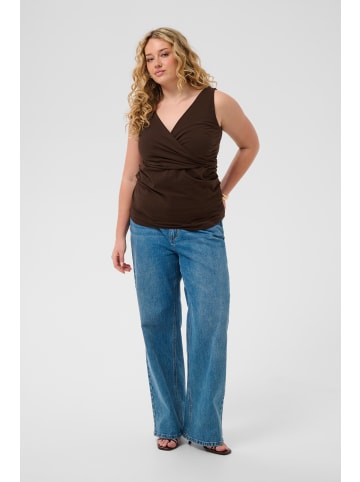 KAFFE curve Bluse ärmellos KCofelia Tight fit in Coffee Bean