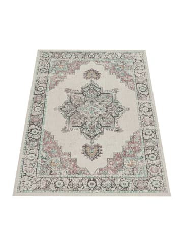 KADIMA DESIGN Outdoor Teppich Orientalisch Vintage Balkon, Terrasse in Creme