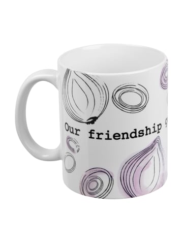 United Labels Karma Tasse - Our friendship goes Onion on aus Keramik 320ml in weiß