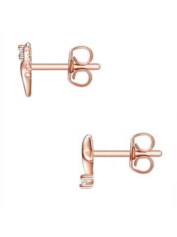 Glanzstücke München Ohrstecker Seepferdchen/Stern Sterling Silber Zirkonia in roségold