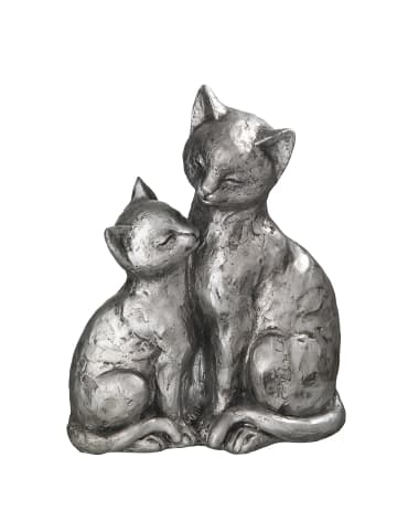Ambiente Haus Katzen Paar 22cm in antiksilber