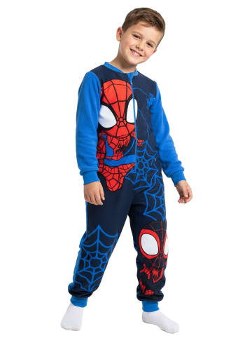 Spiderman Marvel Spidey Jumpsuit Spiderman Overall Pyjama Schlafanzug langarm in blau