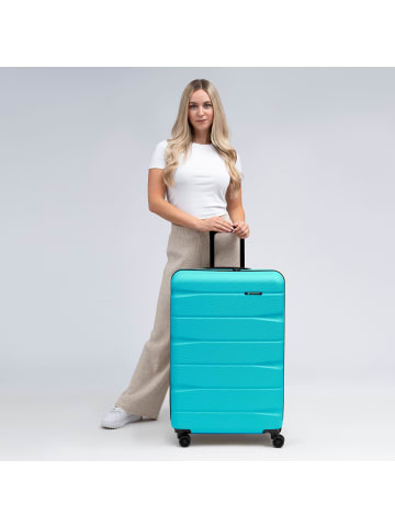 Franky Munich 4.0 4 Rollen Trolley L 76 cm mit Dehnfalte in aqua dull