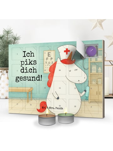 Mr. & Mrs. Panda Adventskalender Einhorn Krankenschwester Design... in Weiß