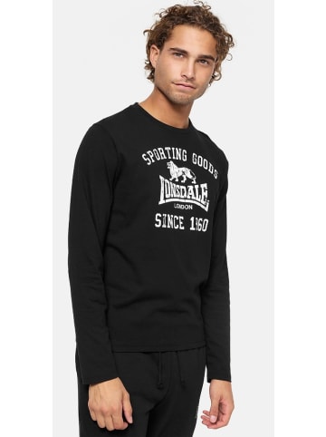 Lonsdale Longsleeve "Auldearn" in Schwarz
