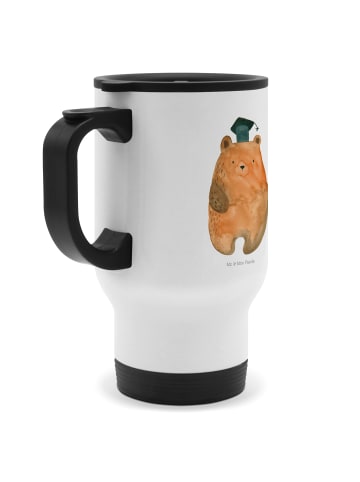 Mr. & Mrs. Panda Reisebecher Bär Prüfung ohne Spruch in Weiß