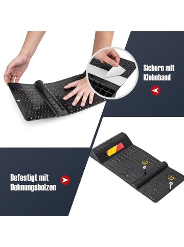 COSTWAY Parkmatten 2er Set in Schwarz
