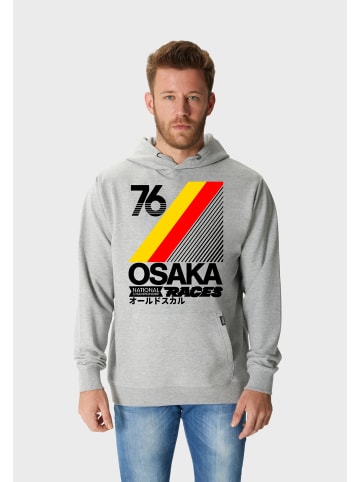 OLDSKULL Hoodie Retro Japan City in Heather Grey
