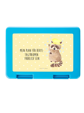 Mr. & Mrs. Panda Frischhaltedose Waschbär mit Spruch in Gelb Pastell