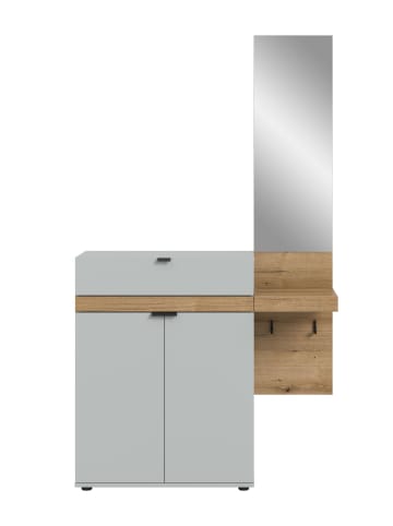 ebuy24 Garderobenmöbel Naro (2-teilig) Grau 110 x 37 cm