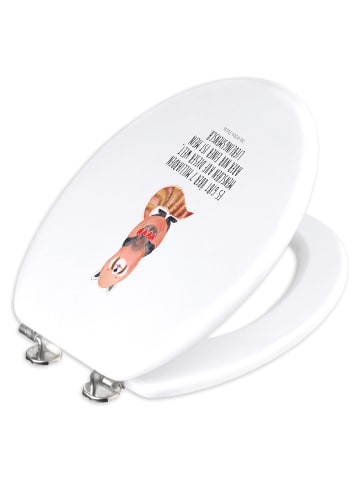 Mr. & Mrs. Panda Klodeckel Roter Panda mit Spruch in Weiß