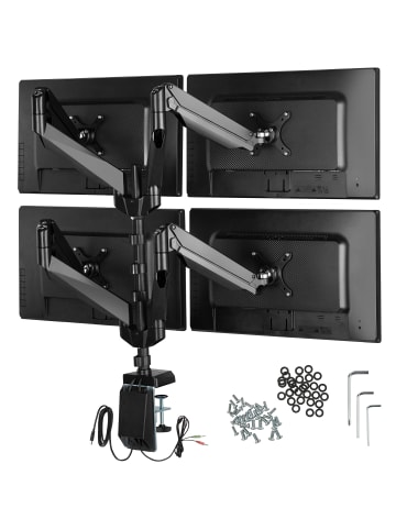 tectake Bildschirmhalterung für max. VESA 100 x 100 mit Kabelführung