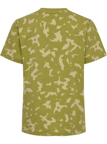 Hummel Kinder Sportshirt "Hmlrush Aop T-Shirt S/S" in Grün