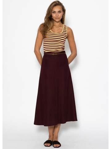SASSYCLASSY Tank Top gestreift in Dunkelrot
