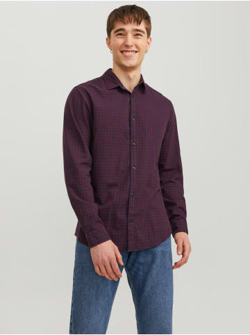 Jack & Jones Hemd Slim Fit JJEGINGHAM in Navy