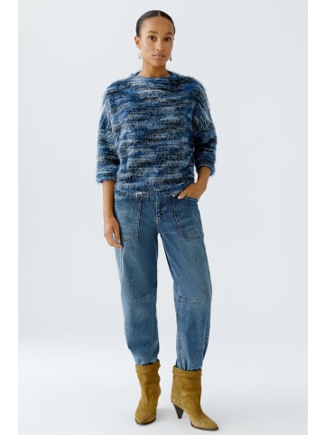 Oui Sweatshirt in lt blue black