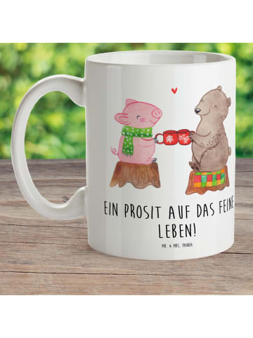 Mr. & Mrs. Panda Kindertasse Glühschwein Sause mit Spruch in Weiß
