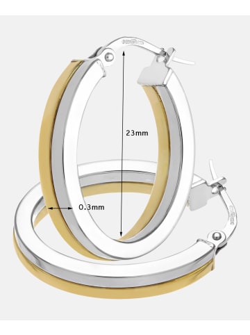 Vanlere Creolen aus 375 Gelbgold